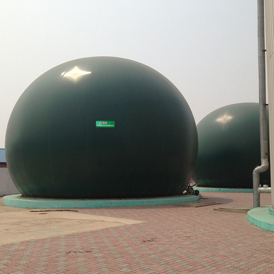 ग्रीन पीडीएफई डबल मेम्ब्रेन बायोगैस होल्डर बायोगैस प्लांट में गैस धारक